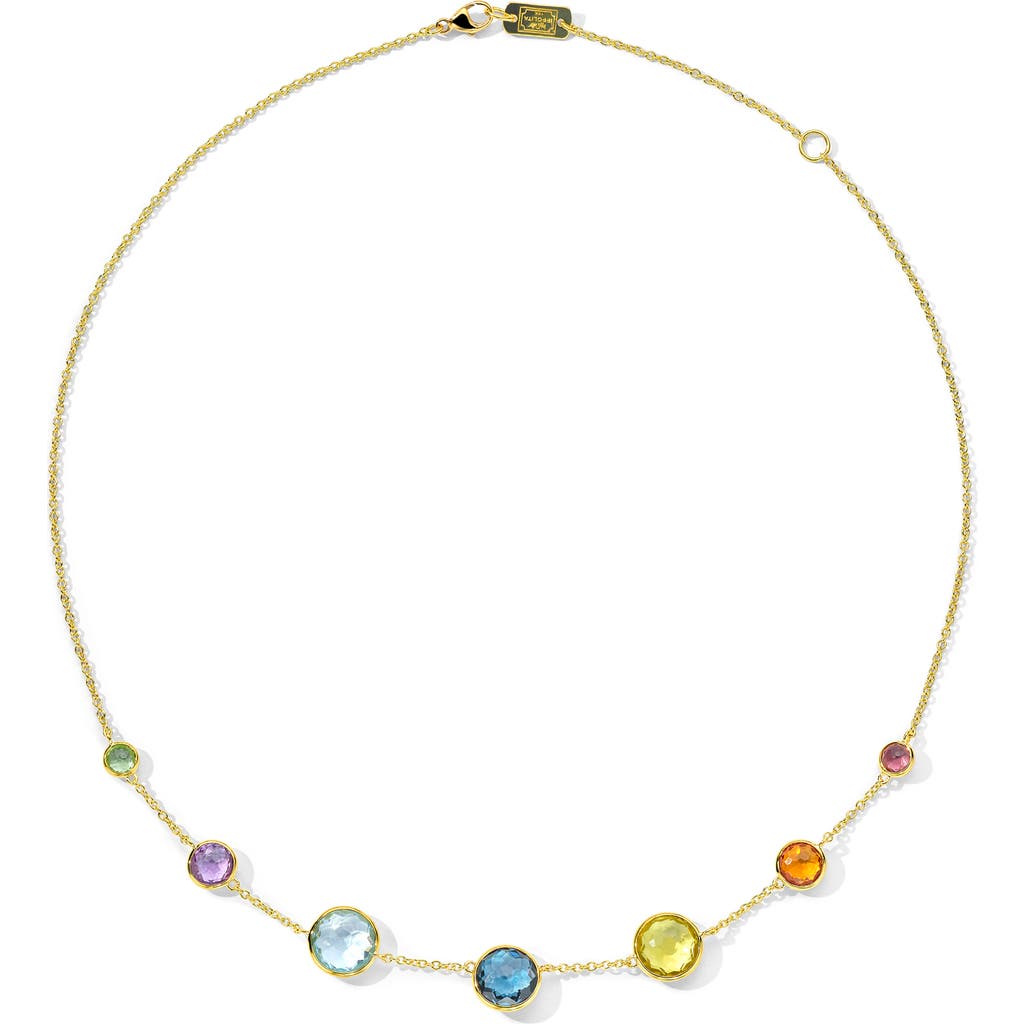 Ippolita Lollipop Graduated 7-stone Station Necklace In Gold