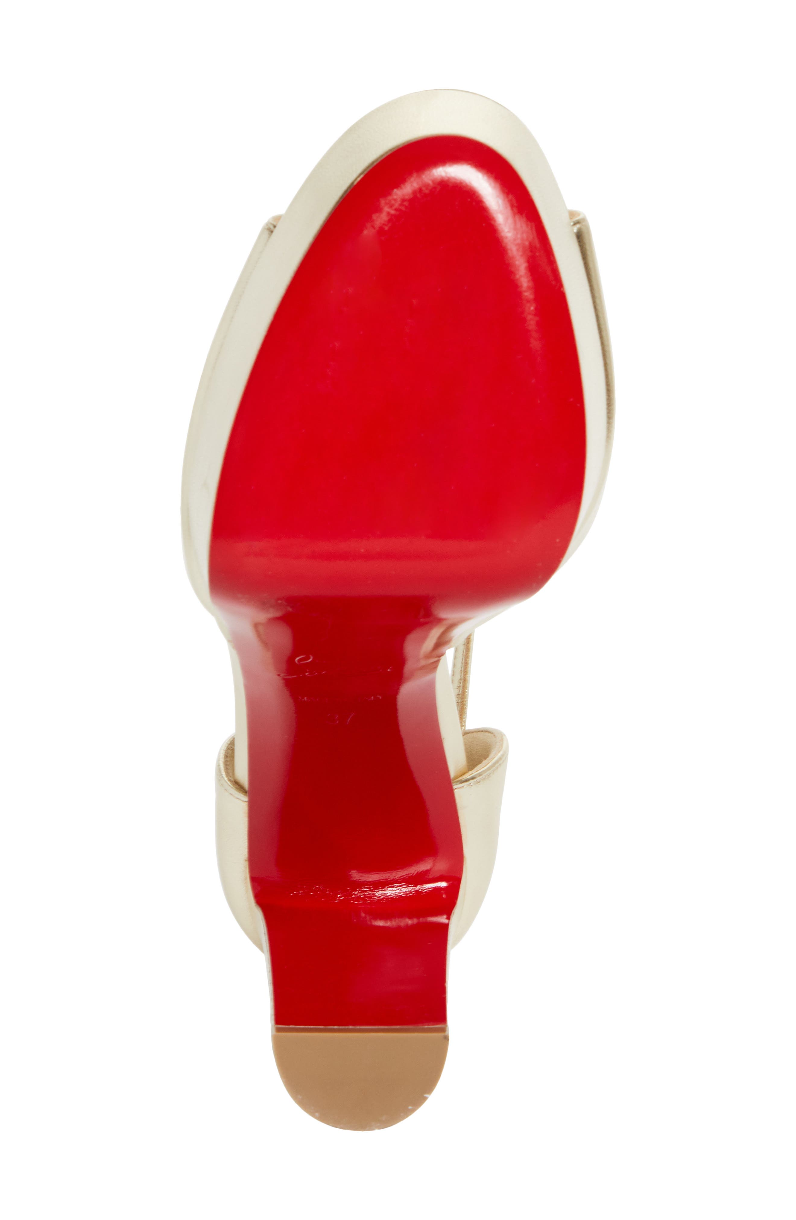 Christian Louboutin Sandaloo Metallic Peep Toe Platform Sandal, Alternate, color, G306 Platine/Lin Platine