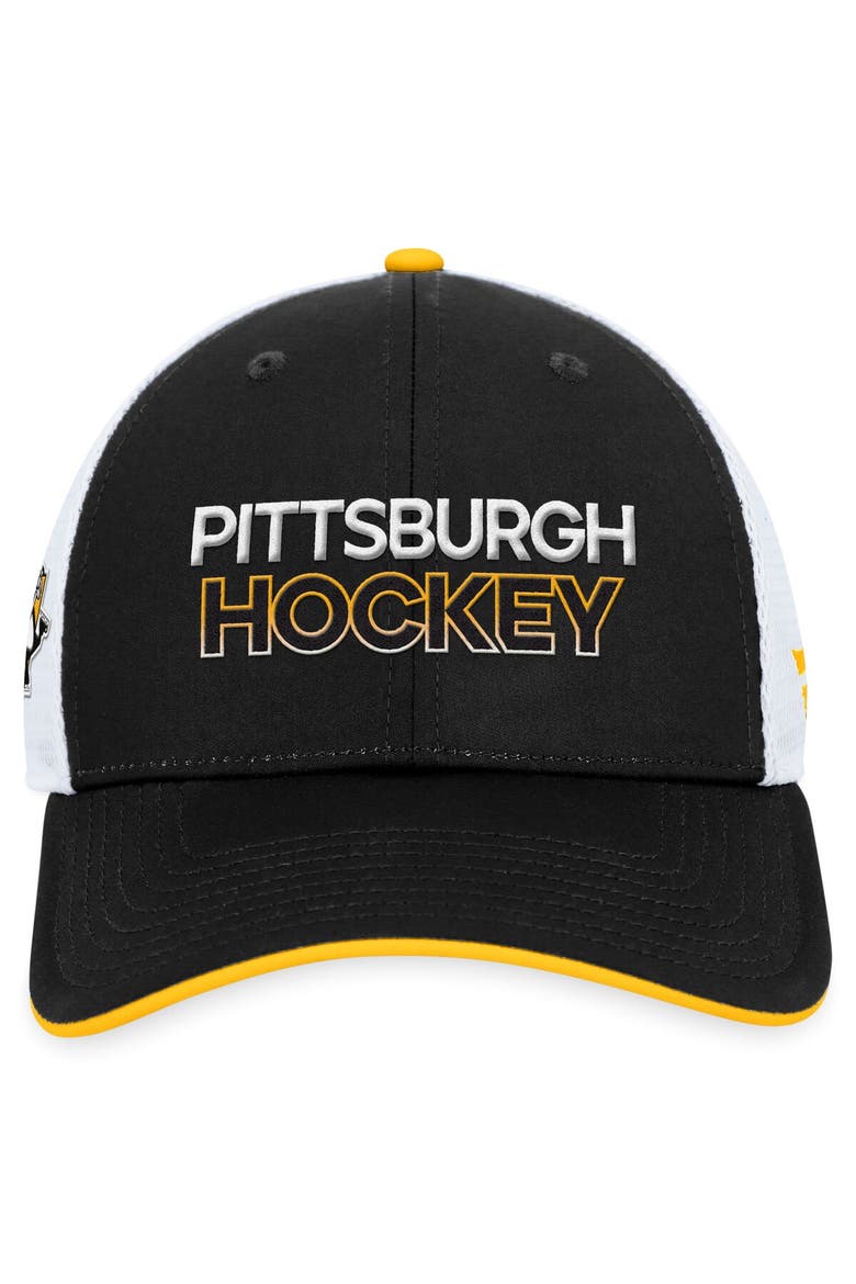 Men's Fanatics Branded  Black Pittsburgh Penguins Authentic Pro Rink Trucker Adjustable Hat, Alternate, color, Black