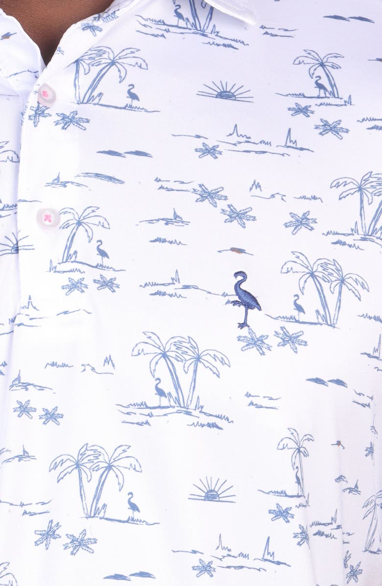 TailorByrd Vacation Byrd Performance Polo, Alternate, color, White Dove