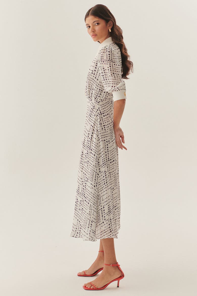 Sawyer Midi Dress, Alternate, color, BLUE-WHITE