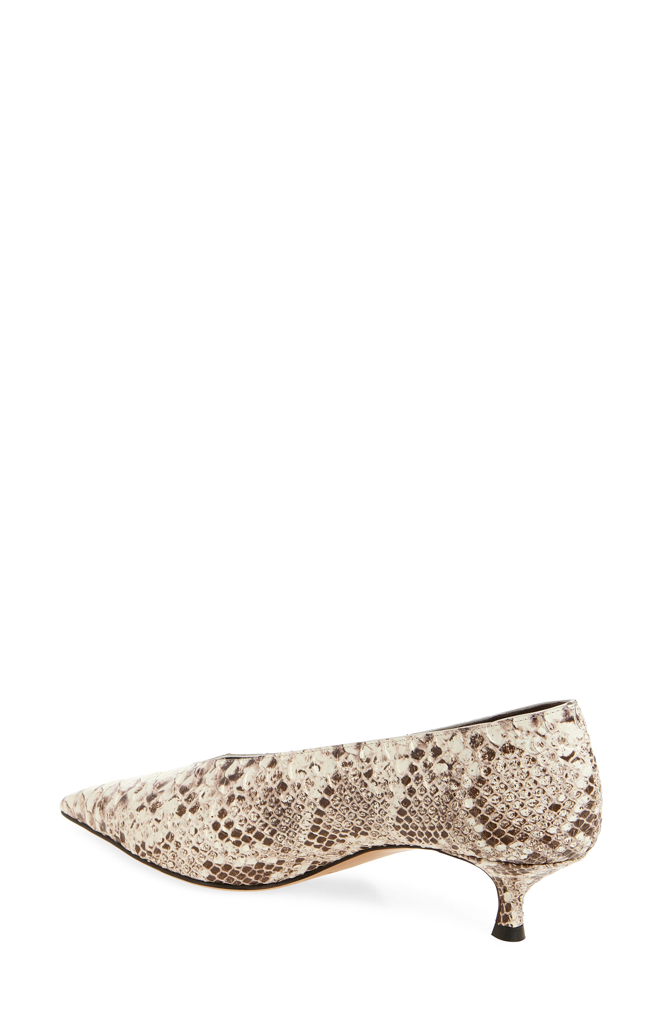 Le Monde Béryl Babouche Kitten Heel Pointed Toe Pump, Alternate, color, Roccia