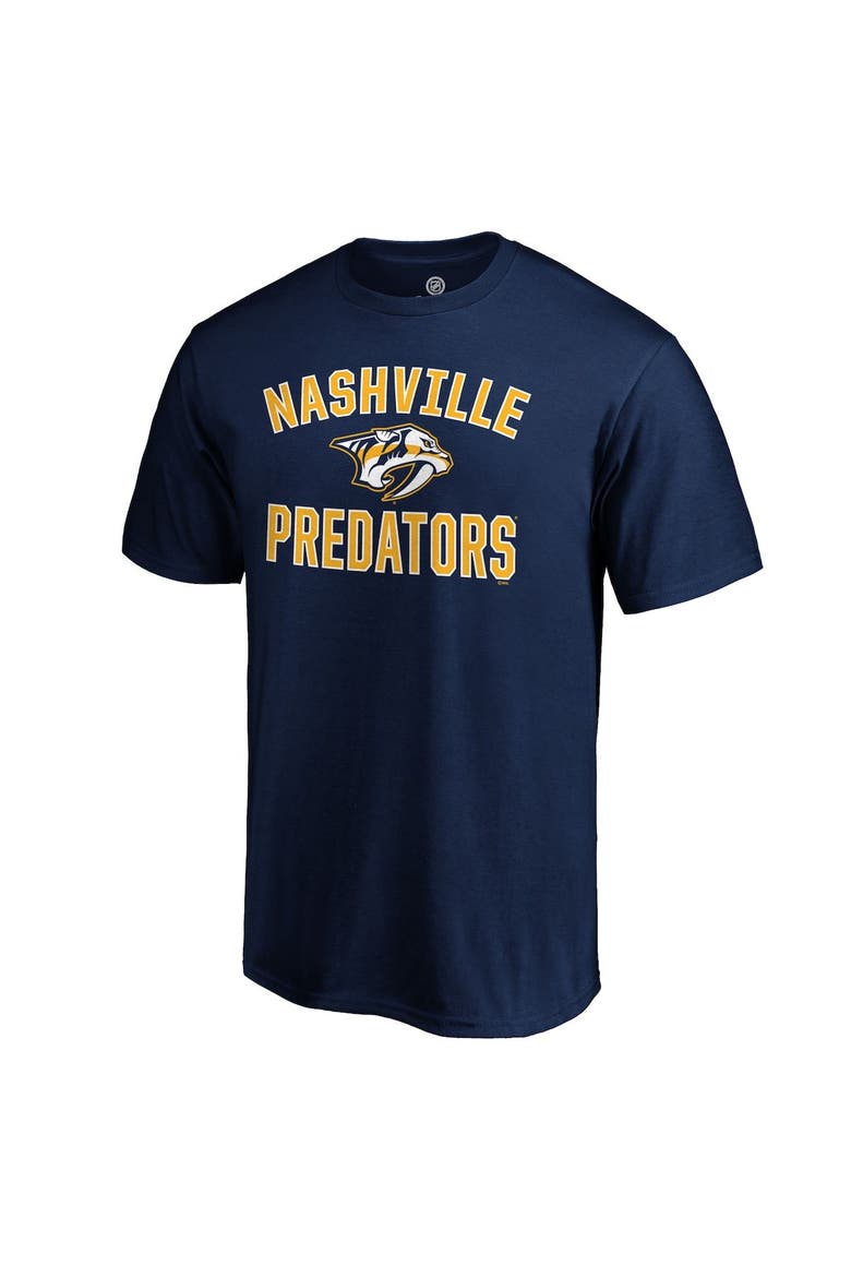 Men's Fanatics Branded Navy Nashville Predators Team Victory Arch T-Shirt, Alternate, color, NAVY