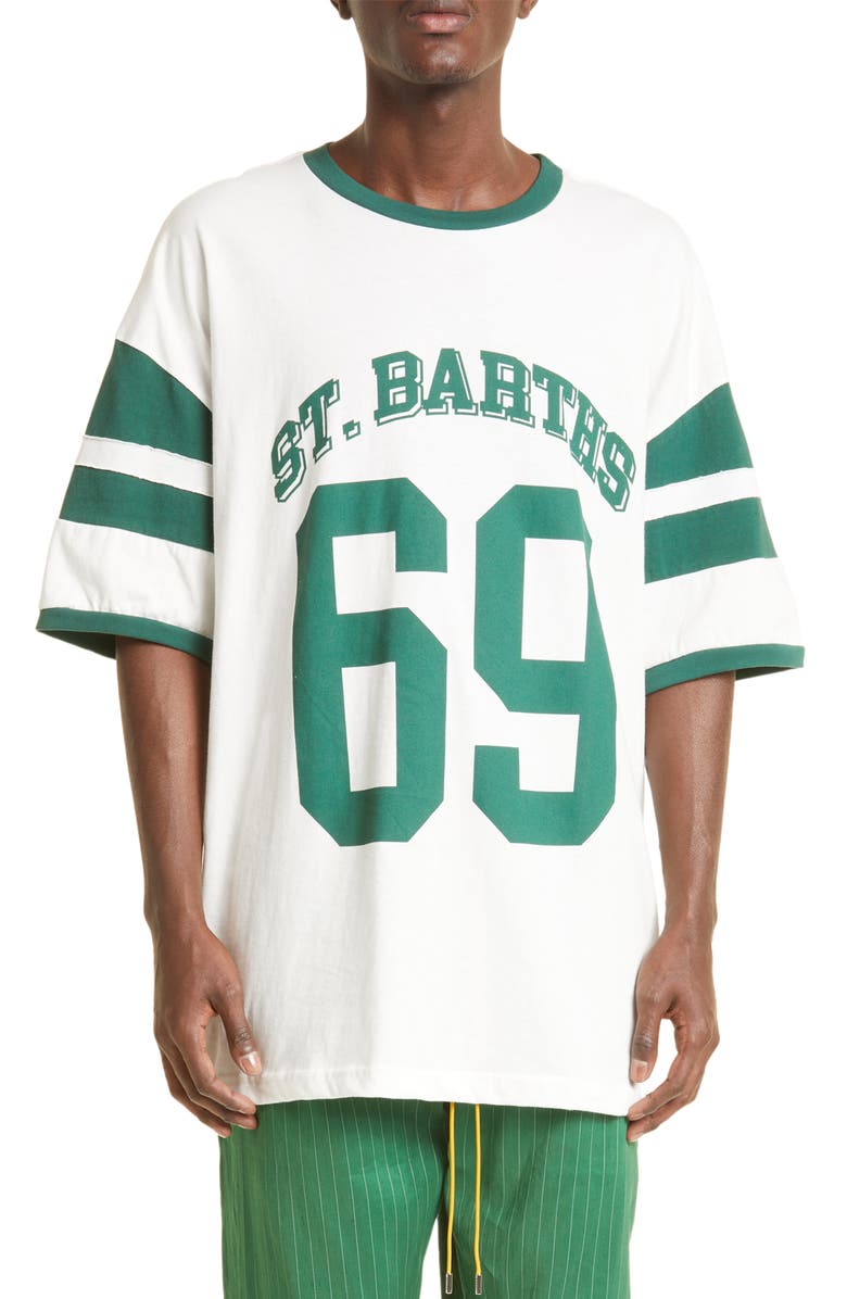 Rhude St. Barts 69 Graphic Ringer Tee, Main, color, 