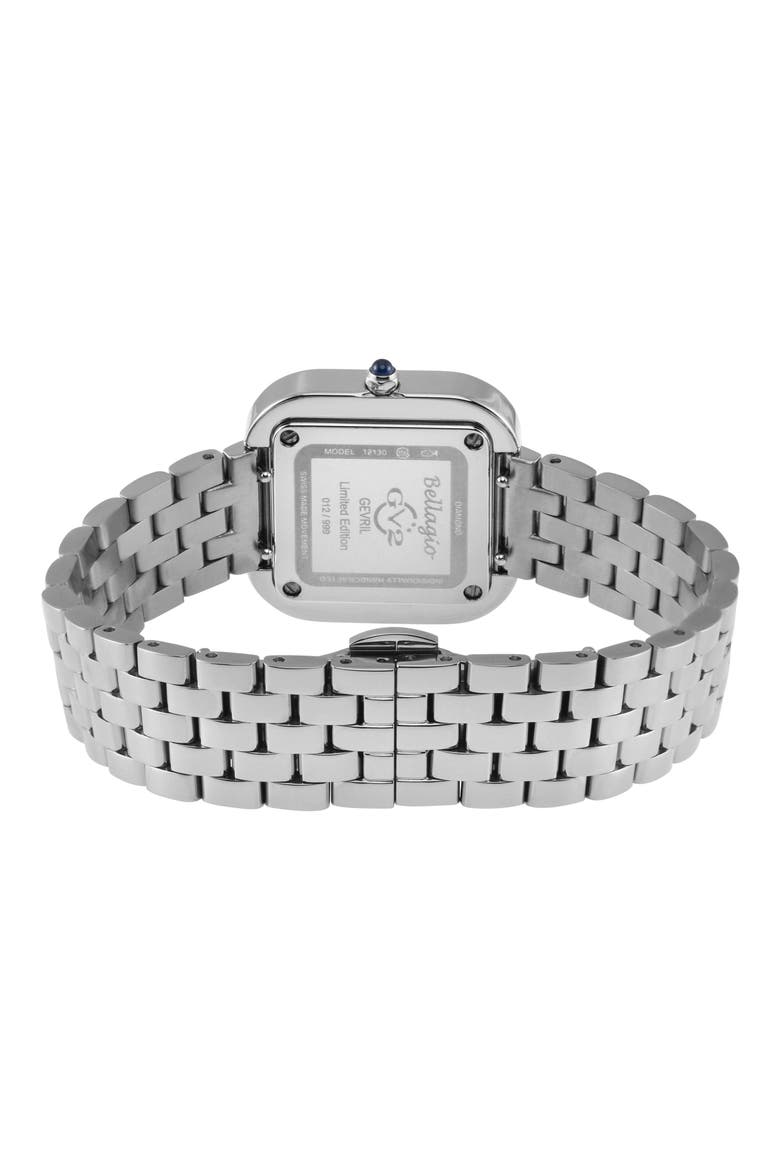 Bellagio Diamond Swiss Bracelet Watch, 30mm, Alternate, color, SILVER