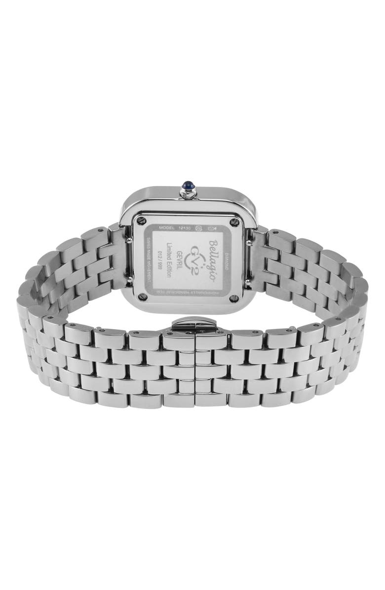 GV2 Bellagio Diamond Swiss Bracelet Watch, 30mm, Alternate, color, Silver