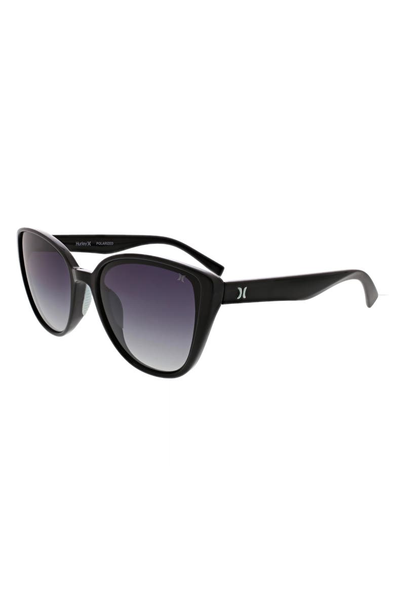 Hurley Medium Plastic Cat-Eye Sunglasses, Alternate, color,