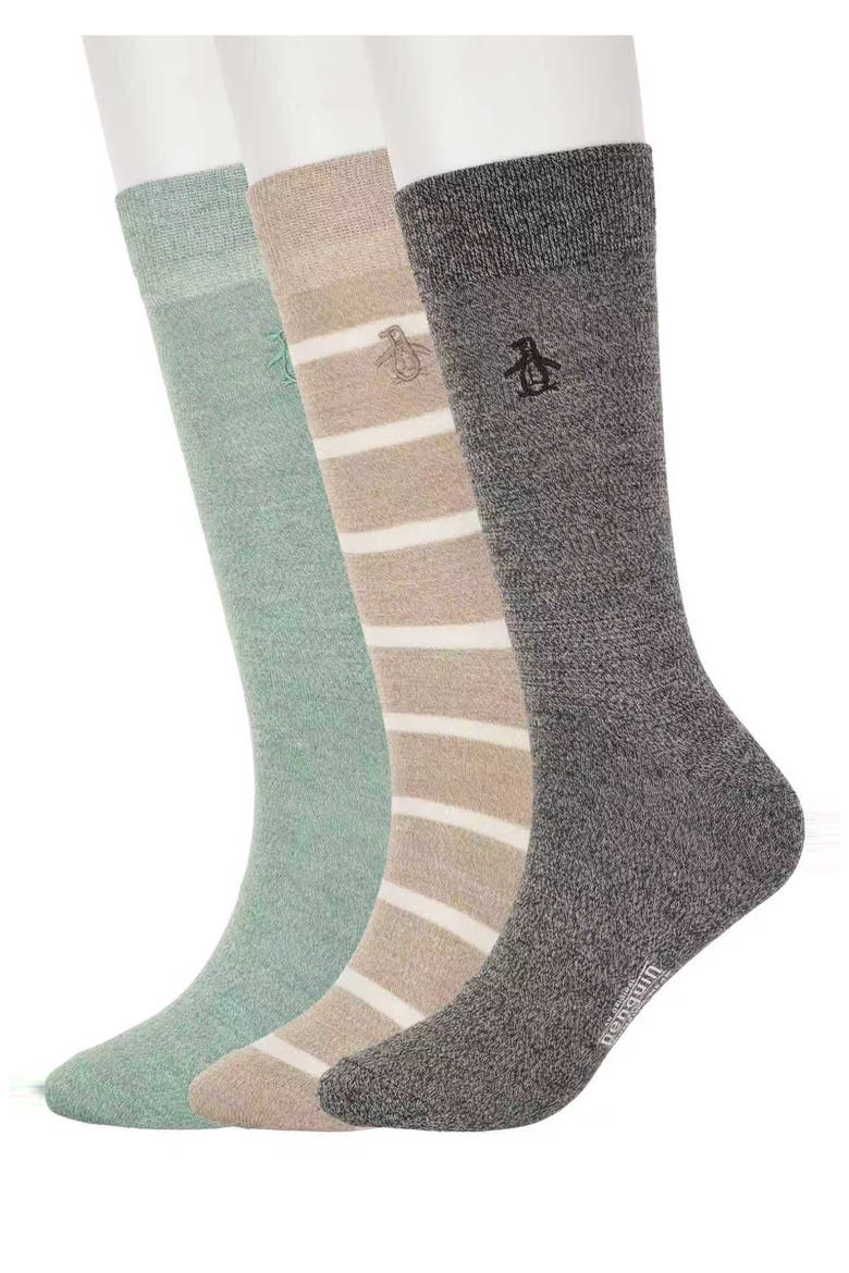 3-Pack Marl Crew Socks, Main, color, BLACK/ WHITE