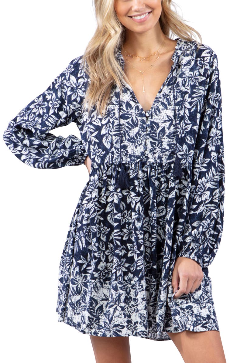 Rip Curl Long Sleeve Swing Dress, Alternate, color, 