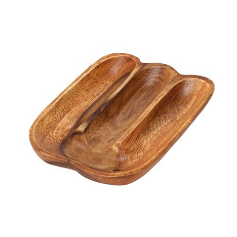Acacia Wood Divided Tray