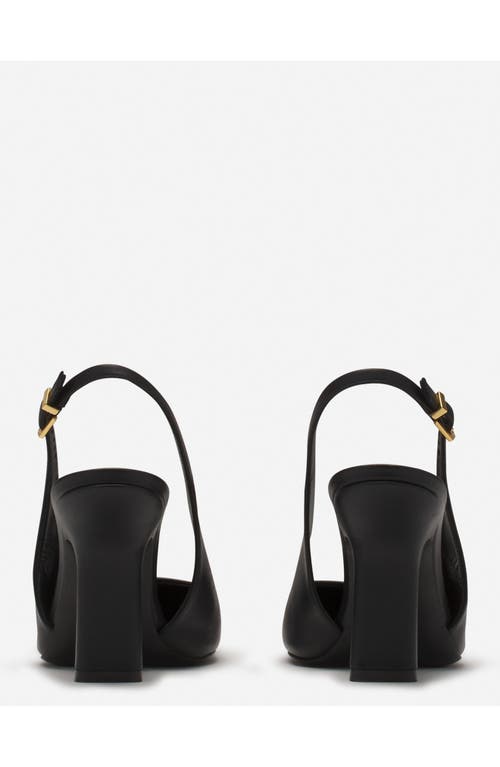 Lanvin Leather Slingback Pumps In Black