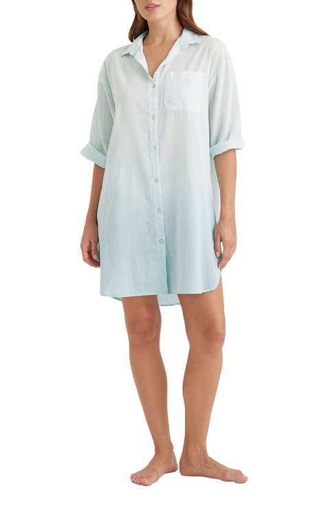 Ombré Cotton Voile Nightshirt