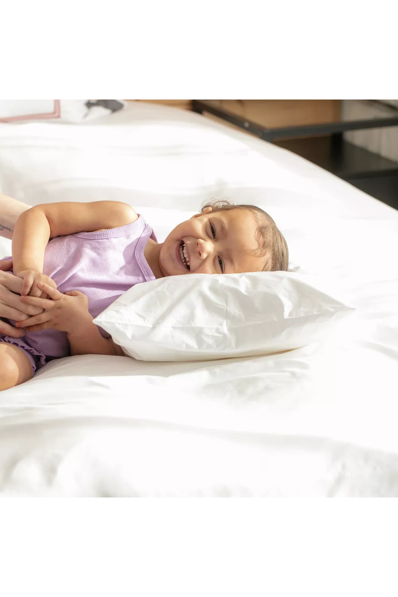 Cozy Toddler Pillow with Pillowcase Set, Alternate, color, White