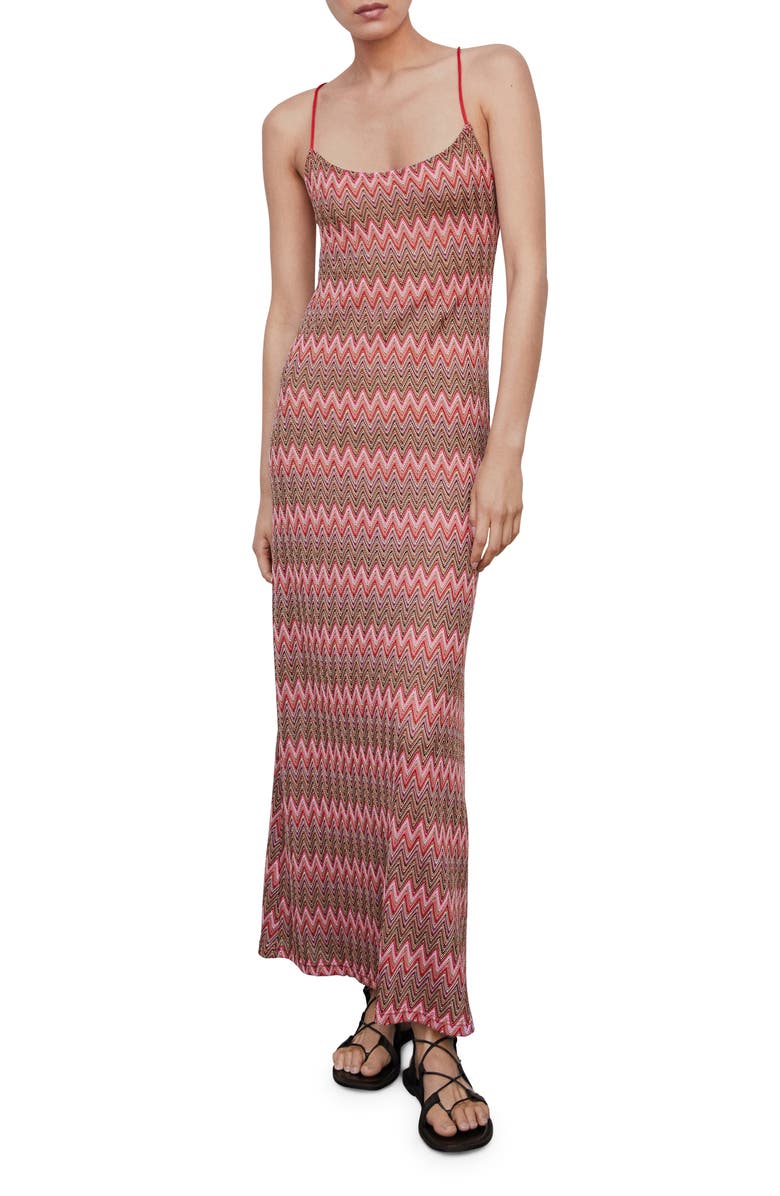MANGO Geometric Maxi Slipdress, Main, color, 