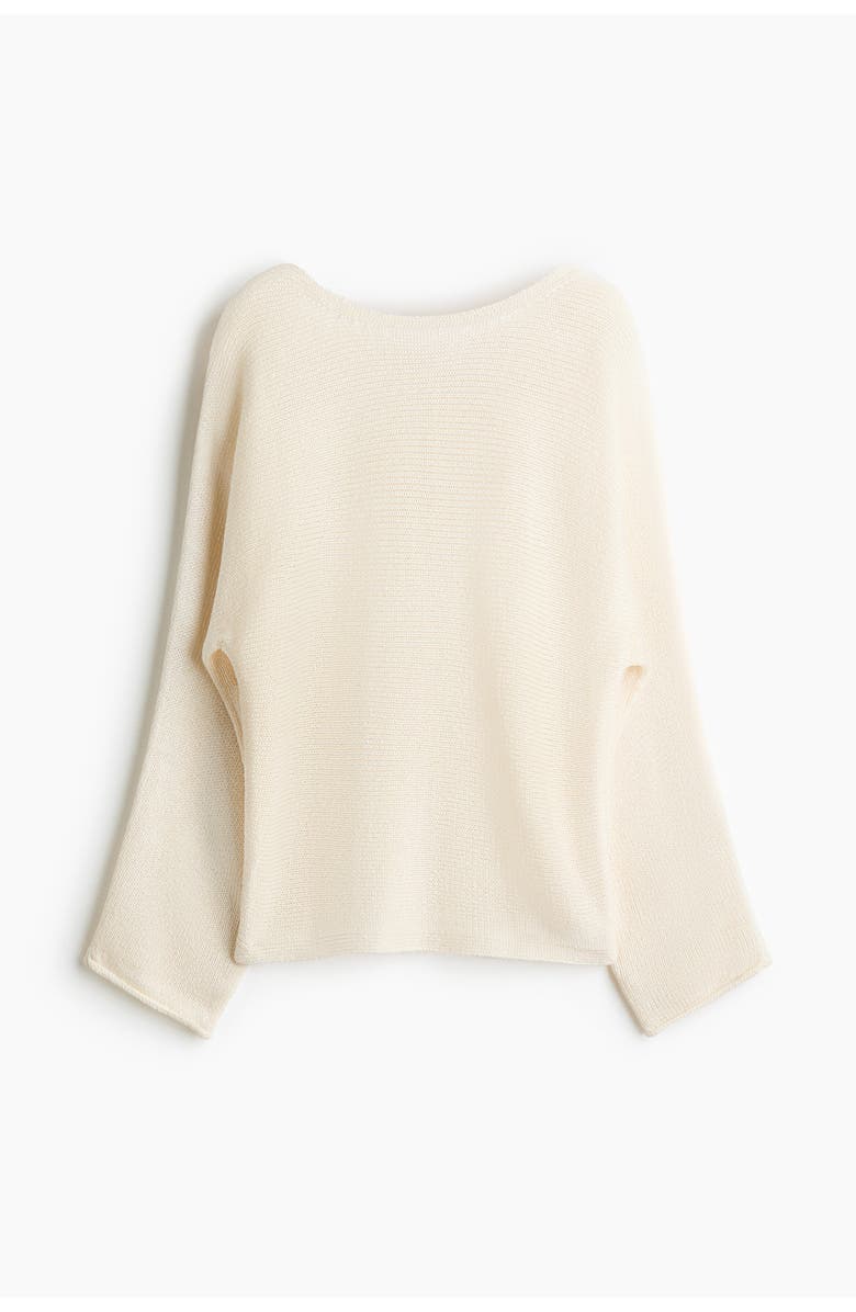 H&M Boat-neck Jumper, Main, color, Cream