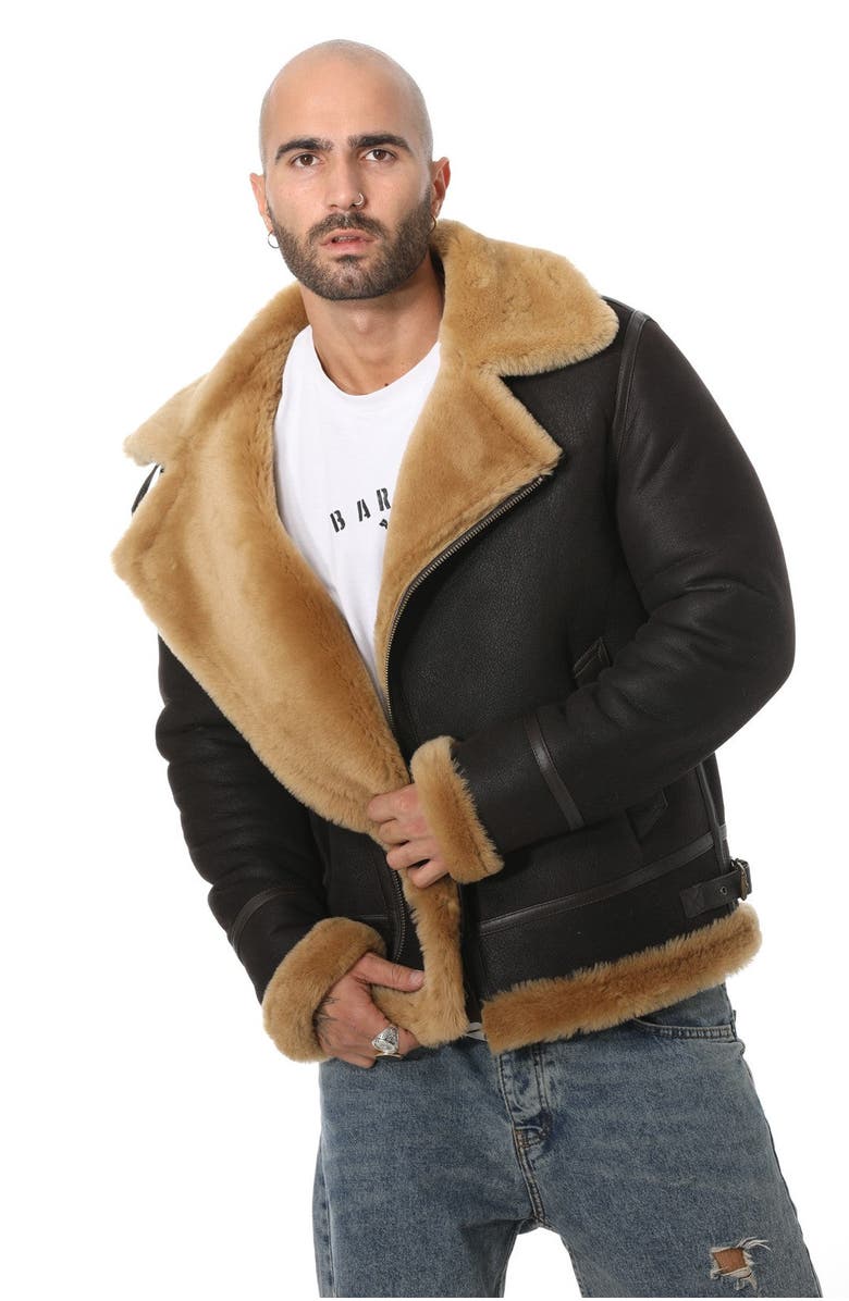 Furniq UK Andrew Sheepskin Jacket, Alternate, color, Brown