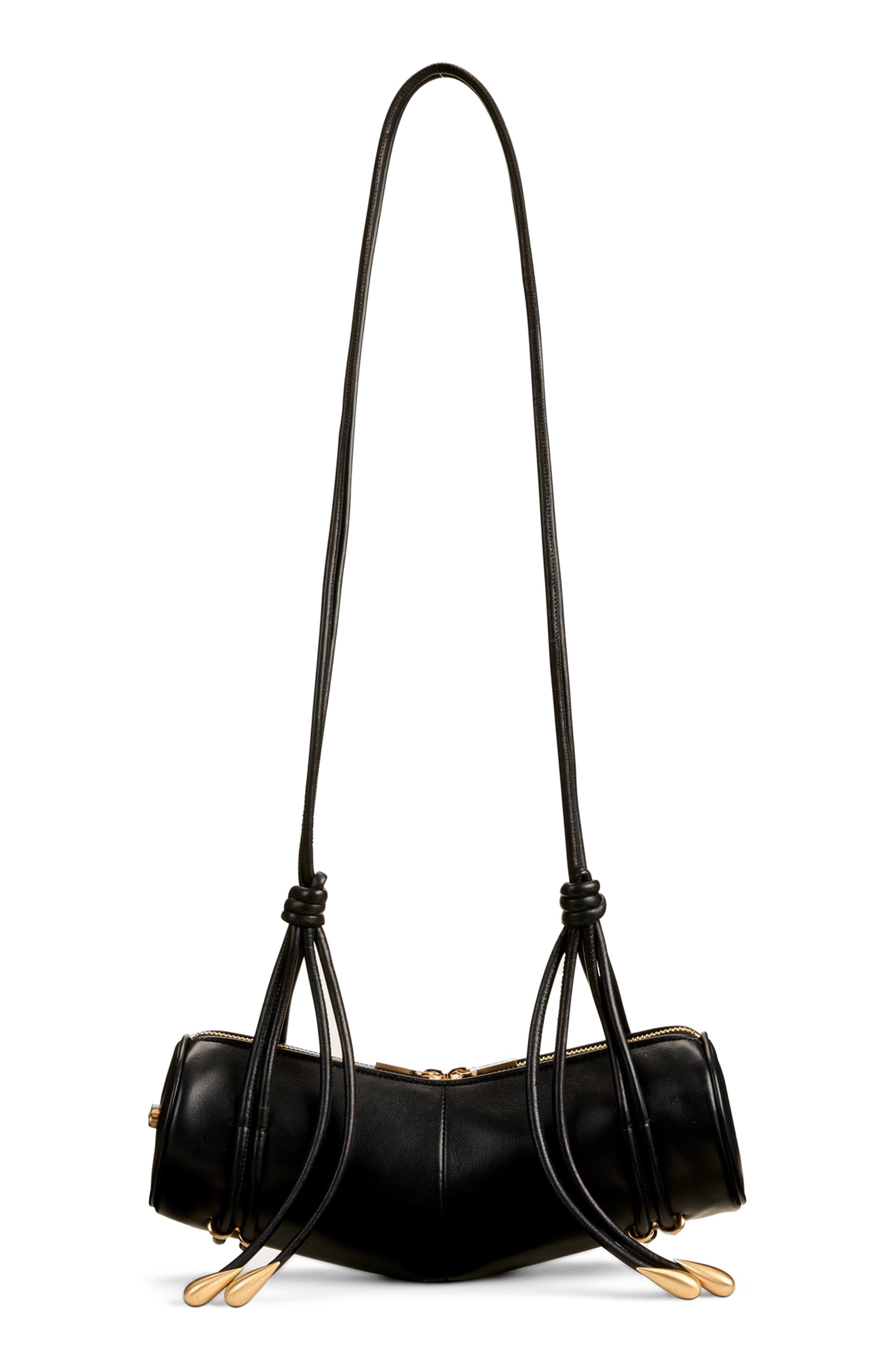 Cult Gaia Ardeen Leather Crossbody Barrel Bag, Alternate, color, 