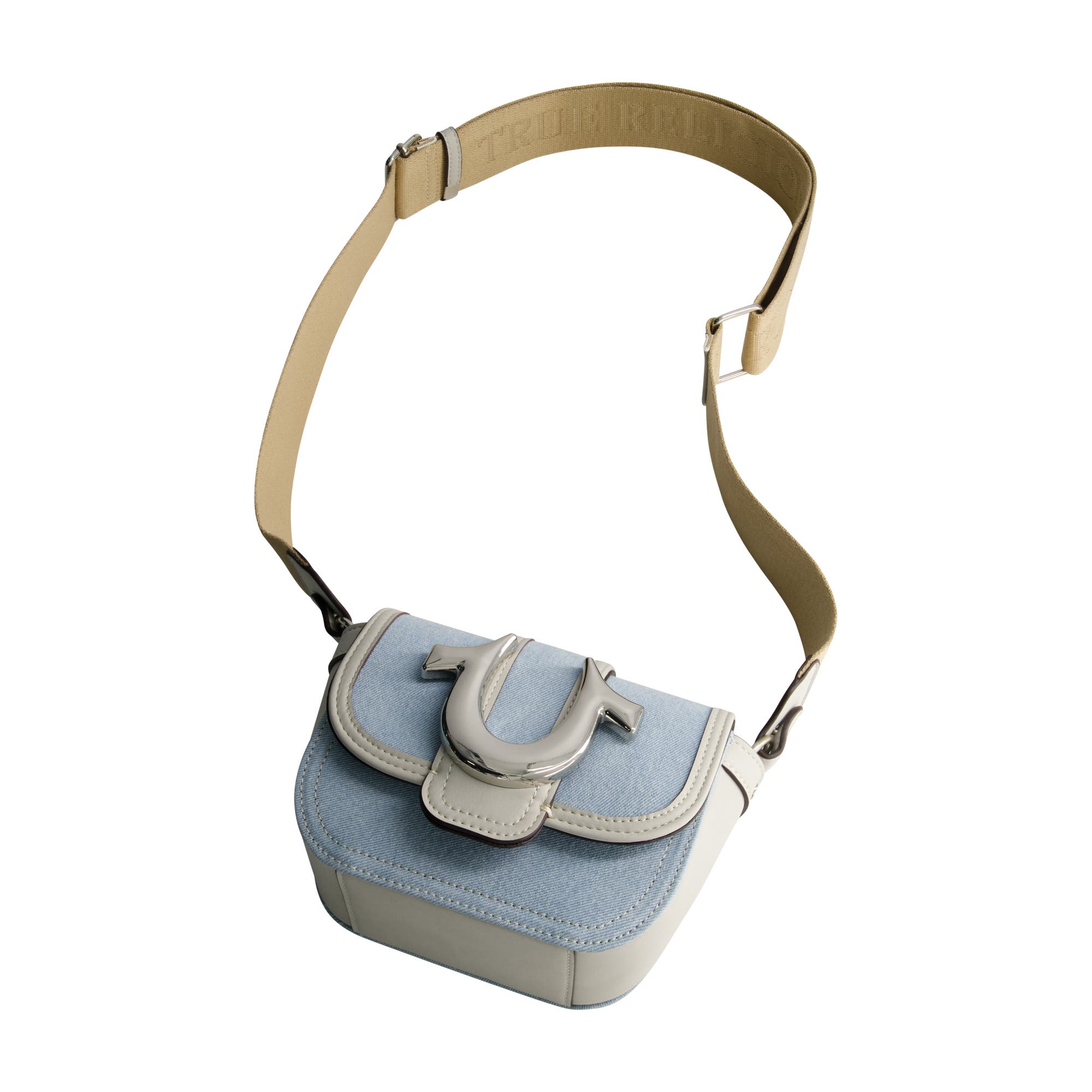 True Religion Mini Flap Crossbody Bag with Iconic U-Logo, Alternate, color, 