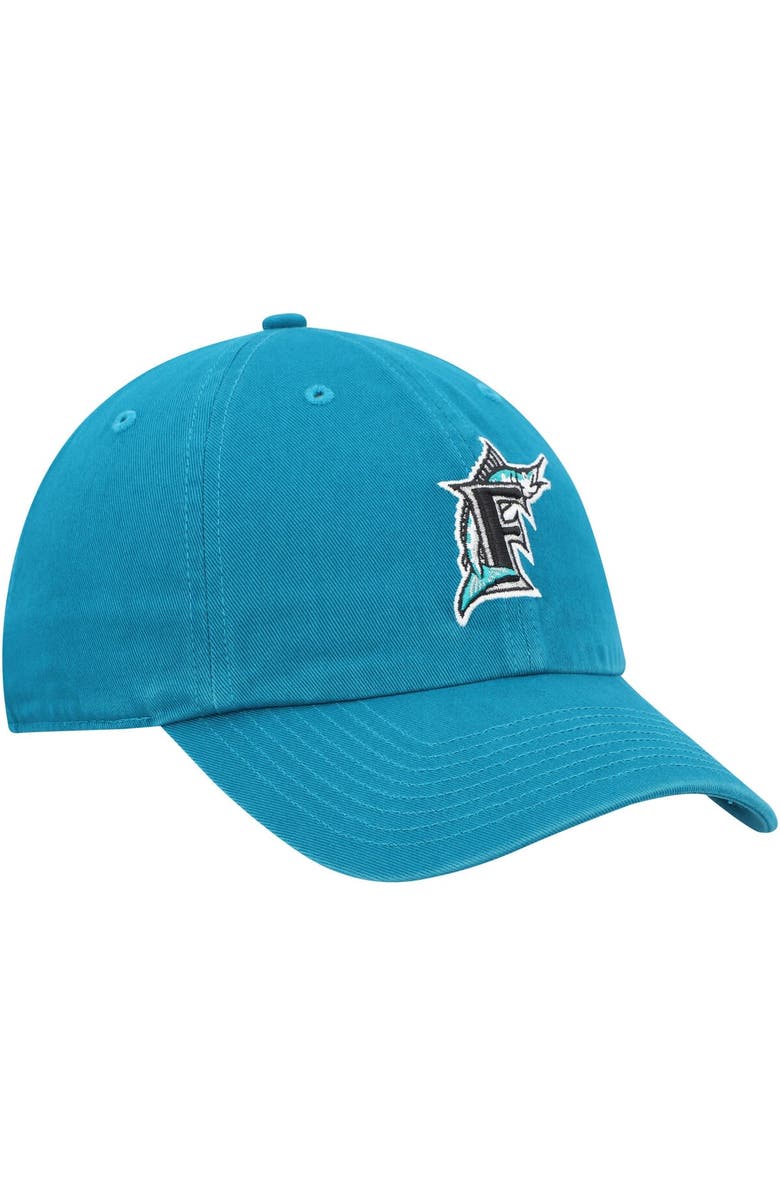 '47 Men's '47 Teal Florida Marlins Cooperstown Collection Clean Up Adjustable Hat, Alternate, color, Teal