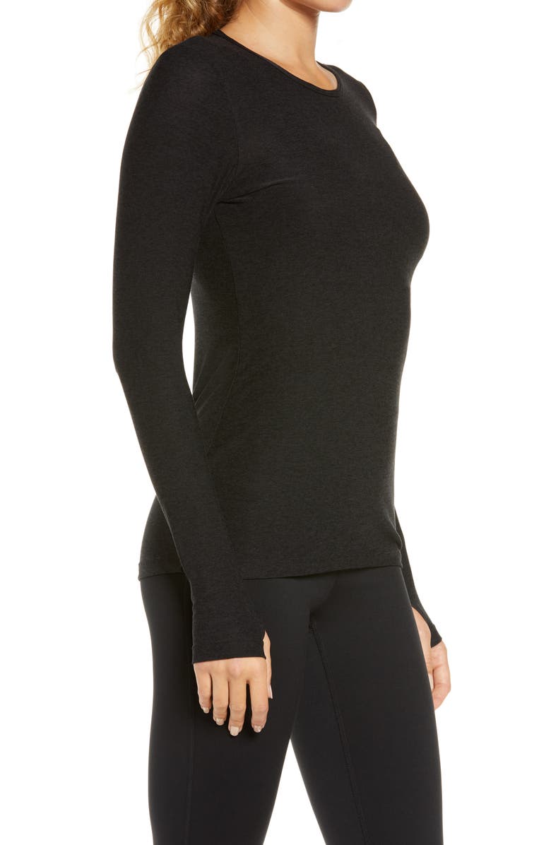 Beyond Yoga Classic Crewneck Pullover, Alternate, color, Darkest Night