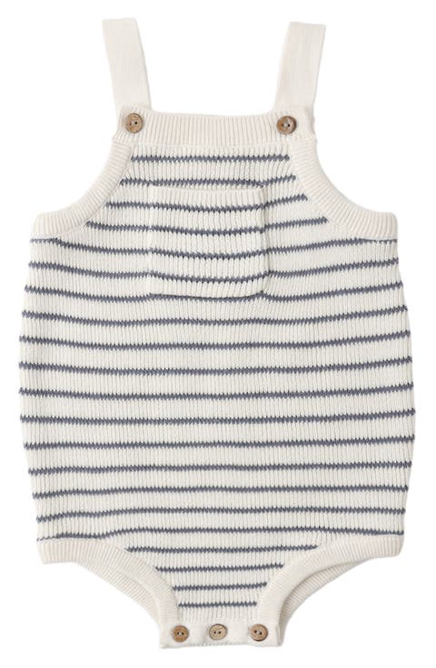 Ashton Stripe Cotton Knit Romper (Baby)