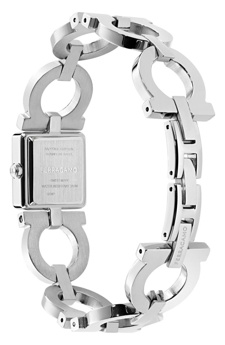 FERRAGAMO Double Gancini Square Bracelet Watch, 19mm x 19mm, Alternate, color, 