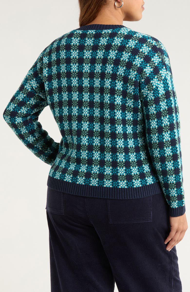 Seasalt Cornwall Kensa Organic Cotton Jacquard Cardigan, Alternate, color, Circlet Maritime Emulsion