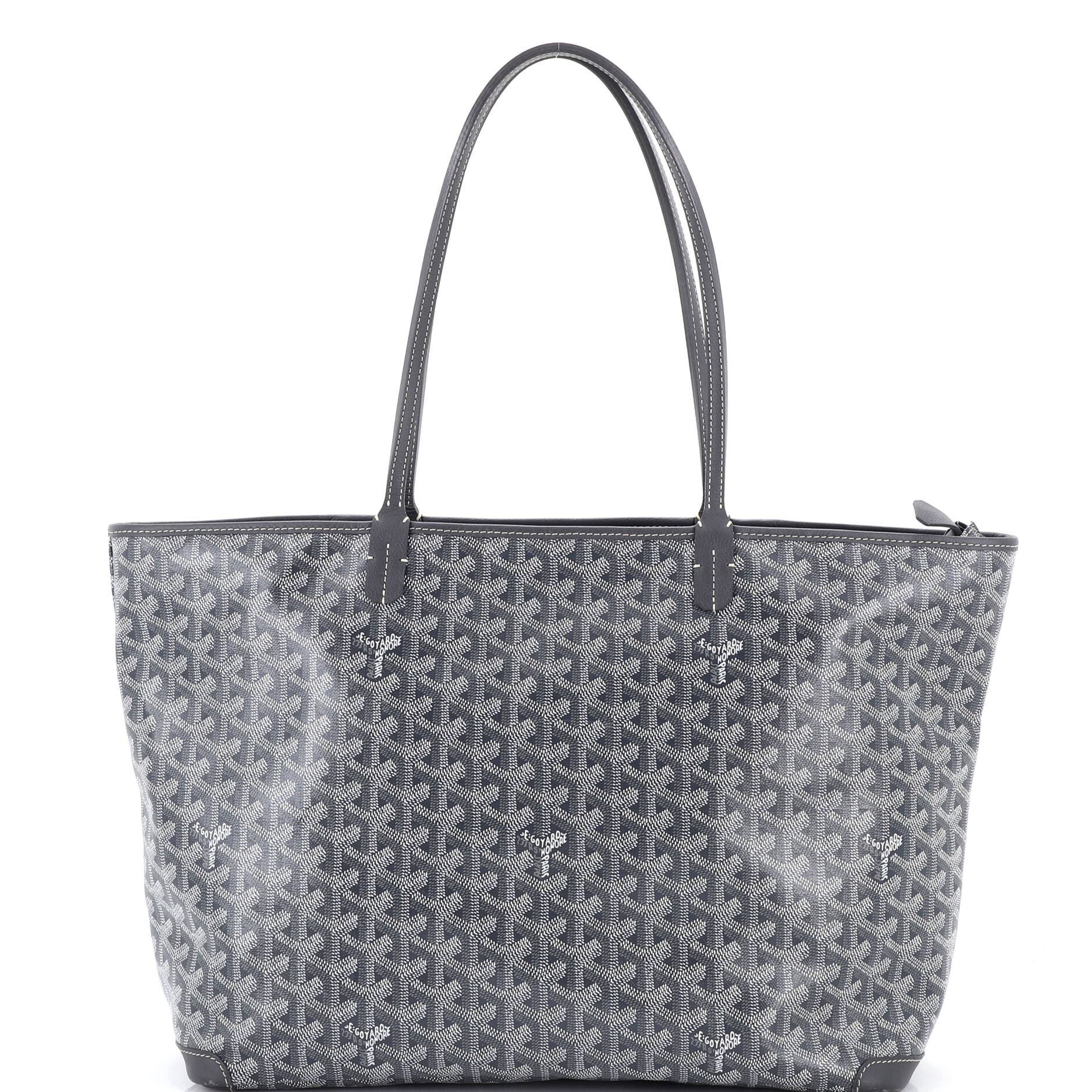 Pre-Owned Goyard Artois Tote Coated Canvas MM, Main, color, Gray