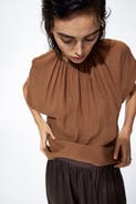 H&M Oversized Gathered Blouse