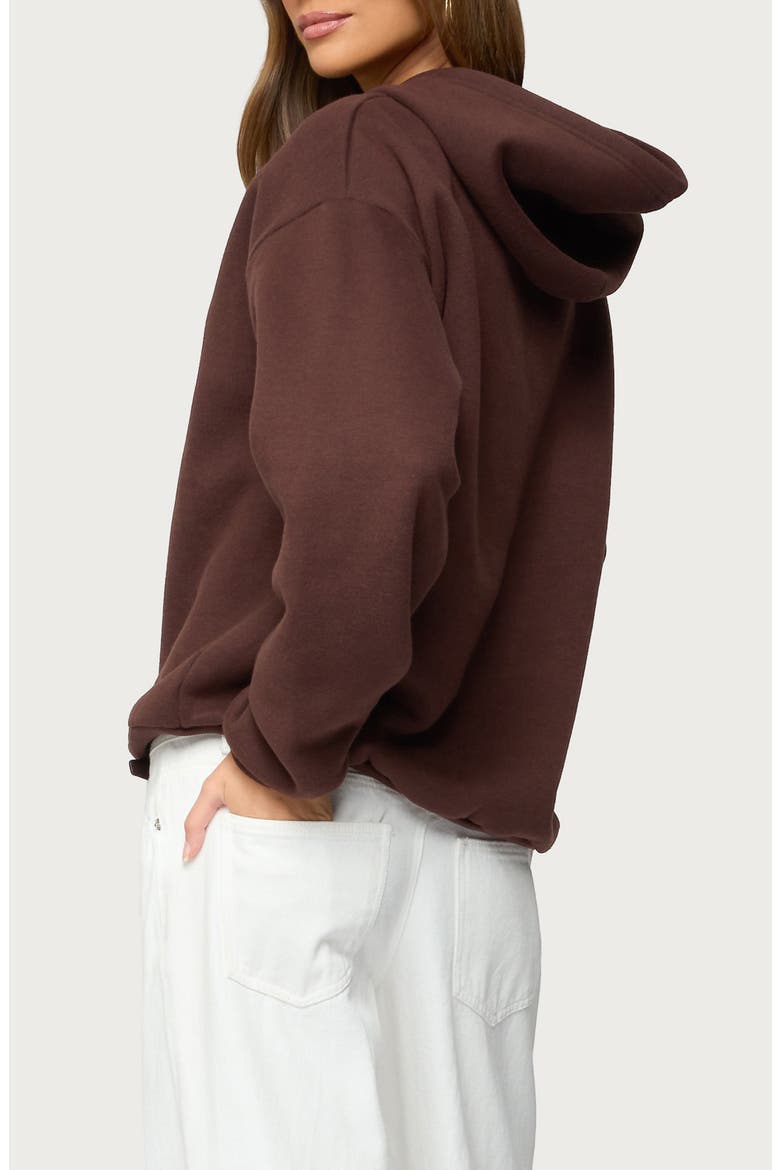 Sweet Treat Logo Oversize Hoodie, Alternate, color, BROWN