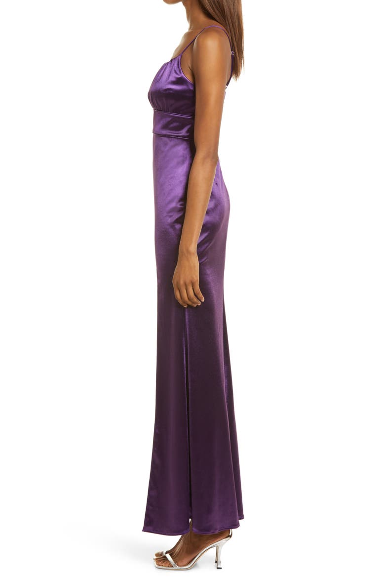 Under the Spotlight Sleeveless Satin Gown, Alternate, color, PURPLE