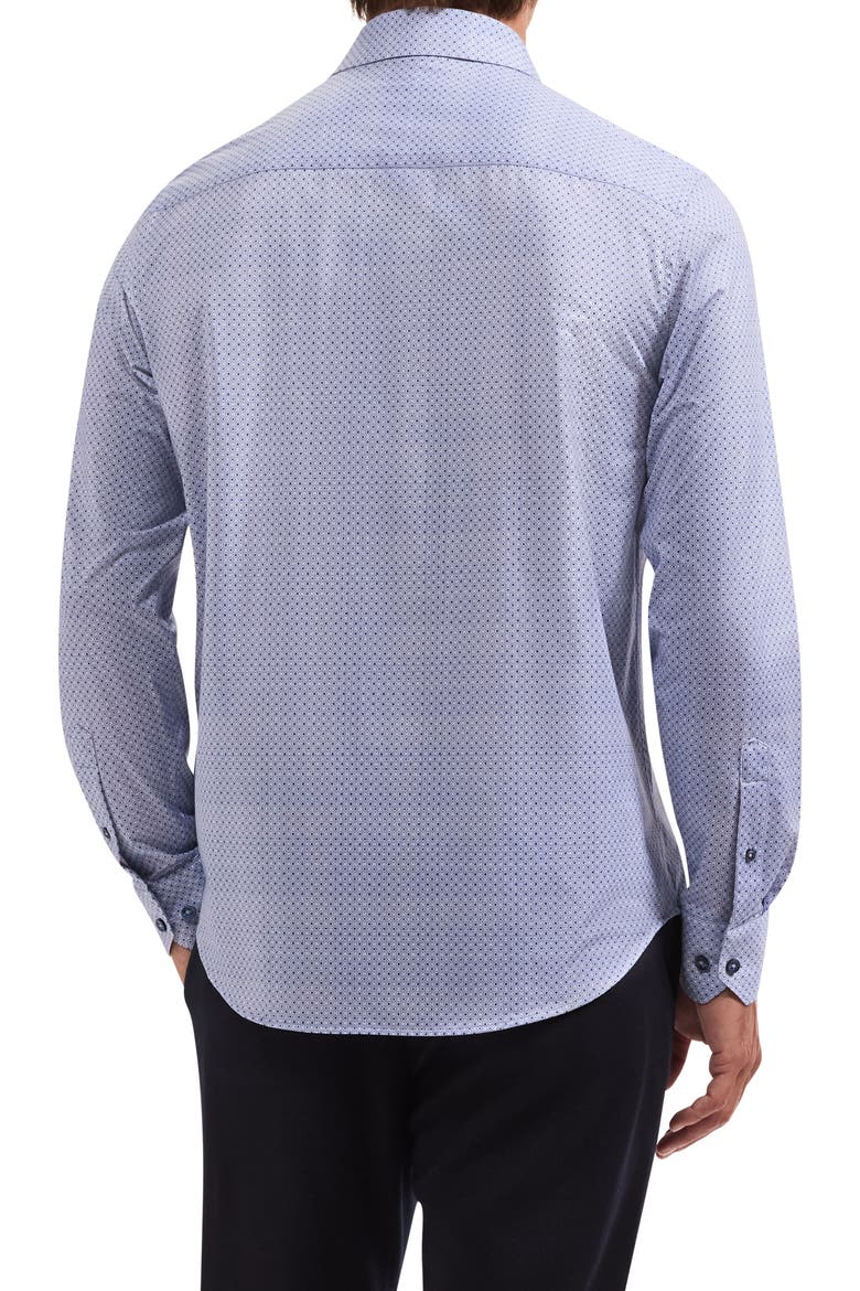 James OoohCotton® Geo Print Button-Up Shirt, Alternate, color, ORCHID