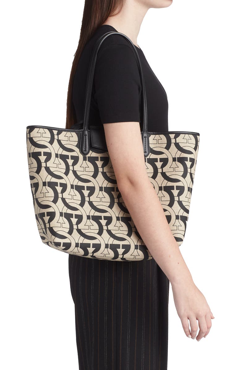 FERRAGAMO Gancini Canvas Travel Tote, Alternate, color,