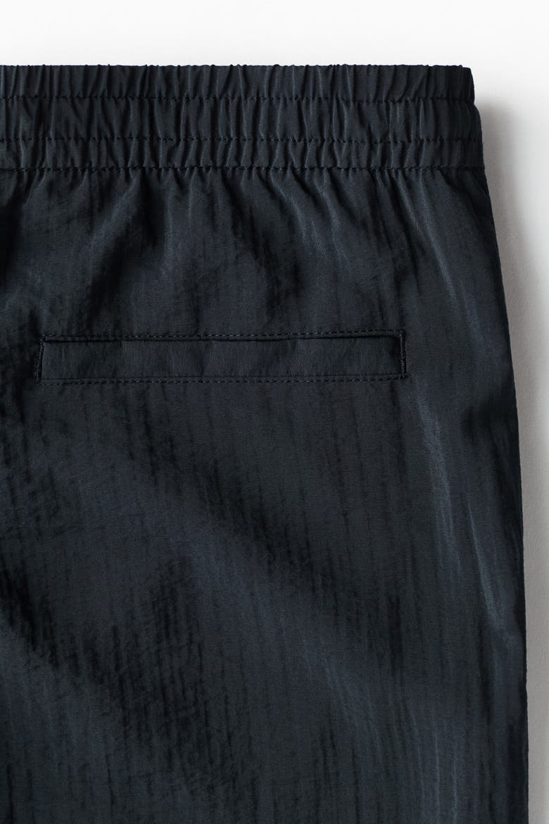 Relaxed Fit Textured Trousers, Alternate, color, Black
