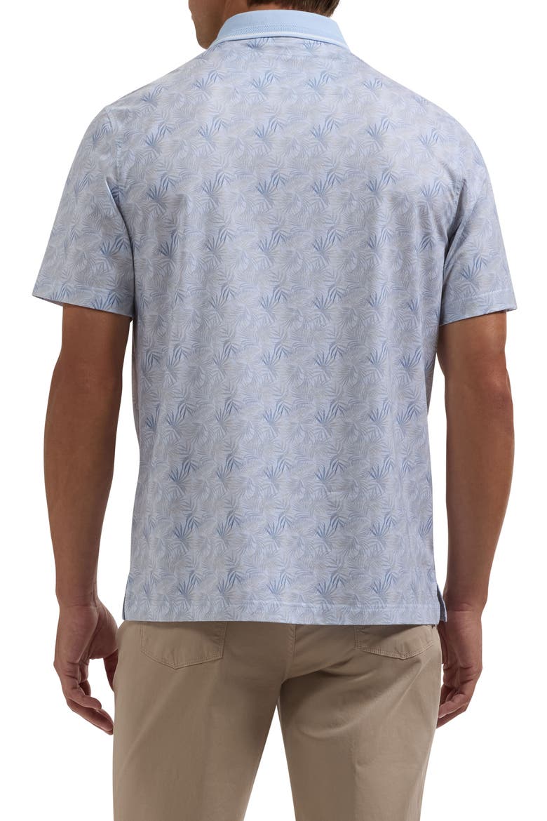 Vidal OoohCotton® Palm Print Polo, Alternate, color, AIR BLUE
