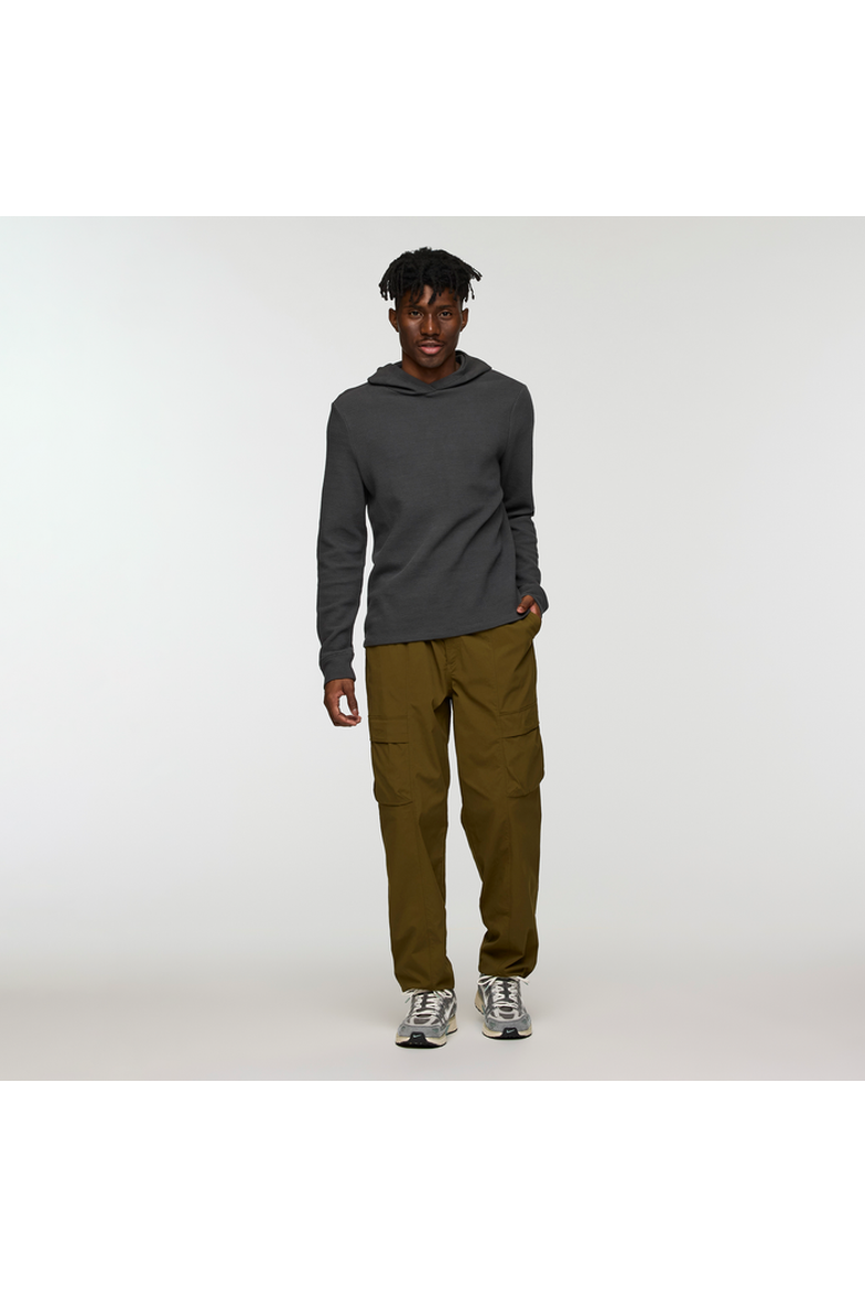 Atajo Long-Sleeve Waffle Hoodie - Men's, Alternate, color, Charcoal