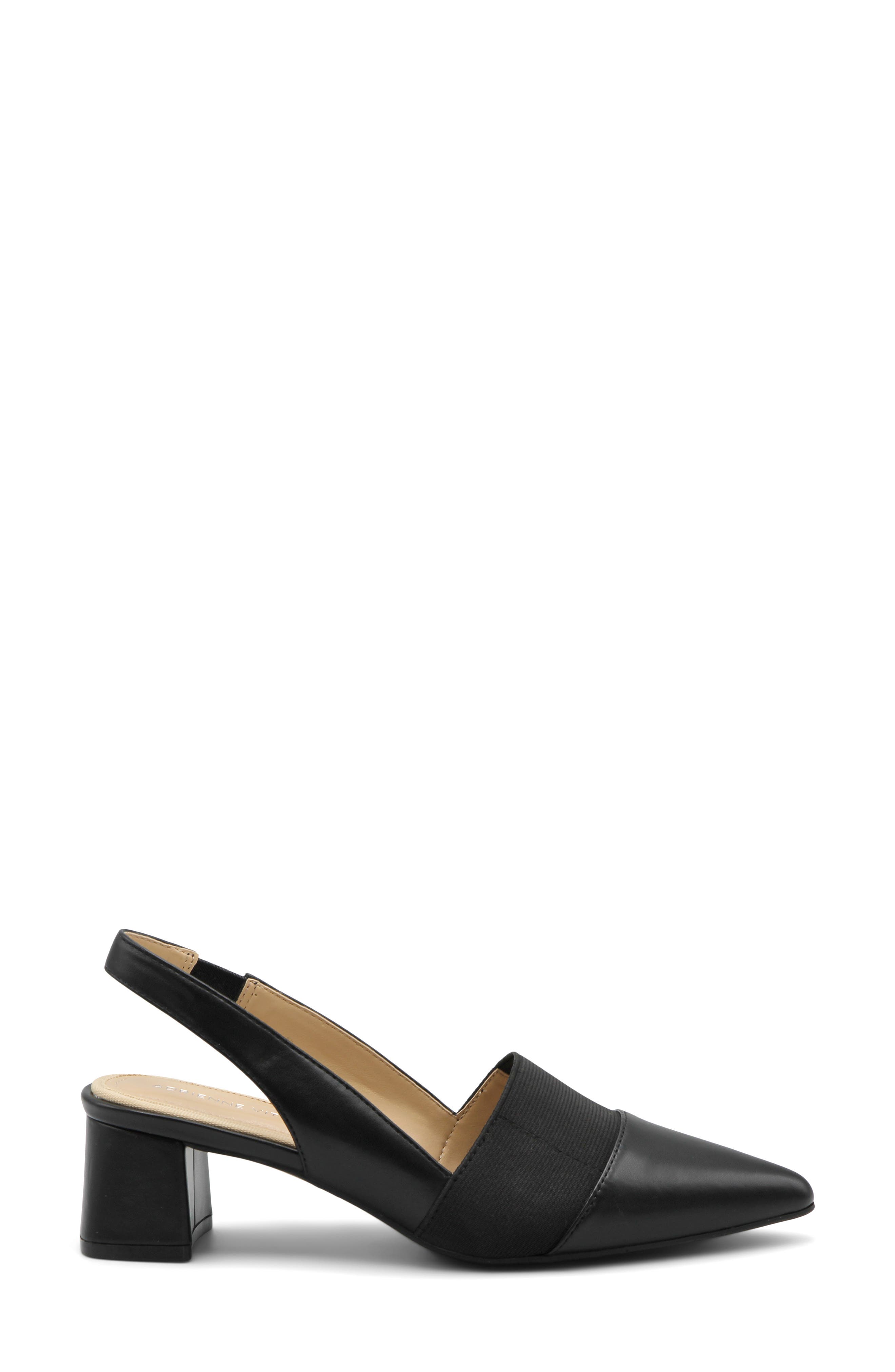 Adrienne Vittadini Seemona Slingabck Pump, Alternate, color, Black Sm