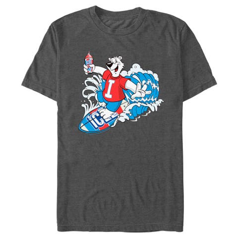 Men's Bear Surfing The Waves Short Sleeve Graphic T-shirt