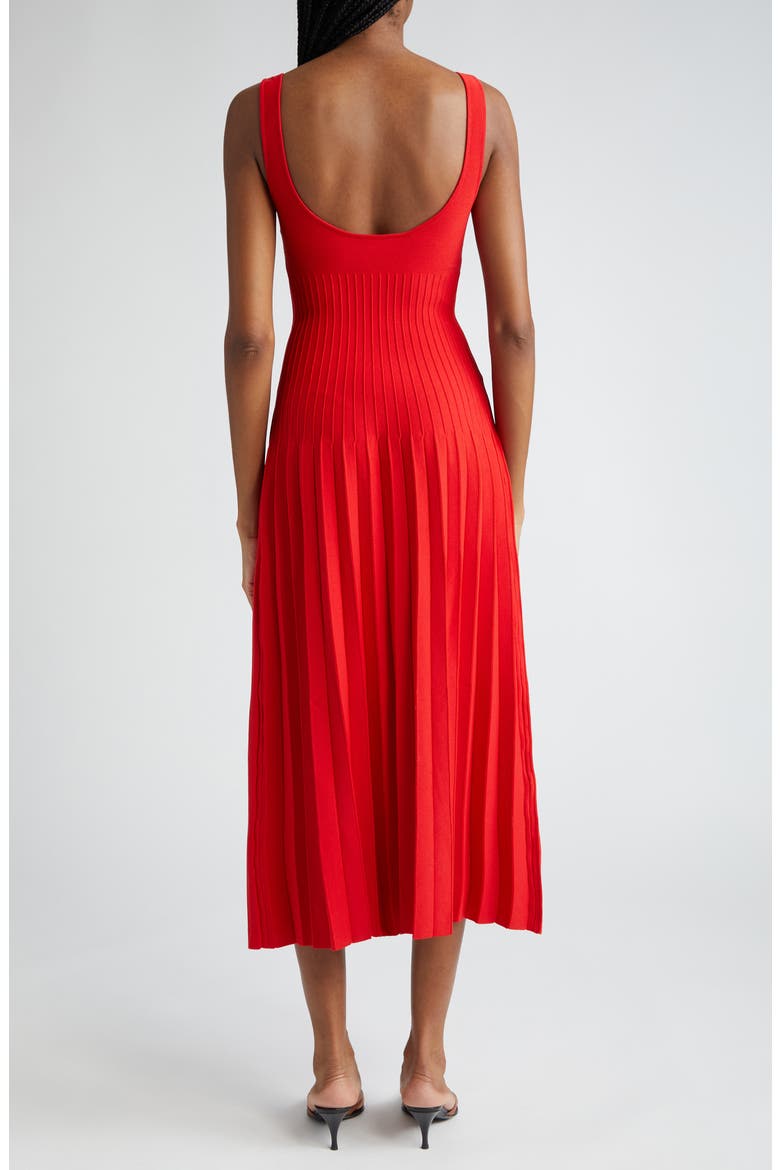 Ellison Pleat Effect Sweater Dress, Alternate, color, RED ROSE