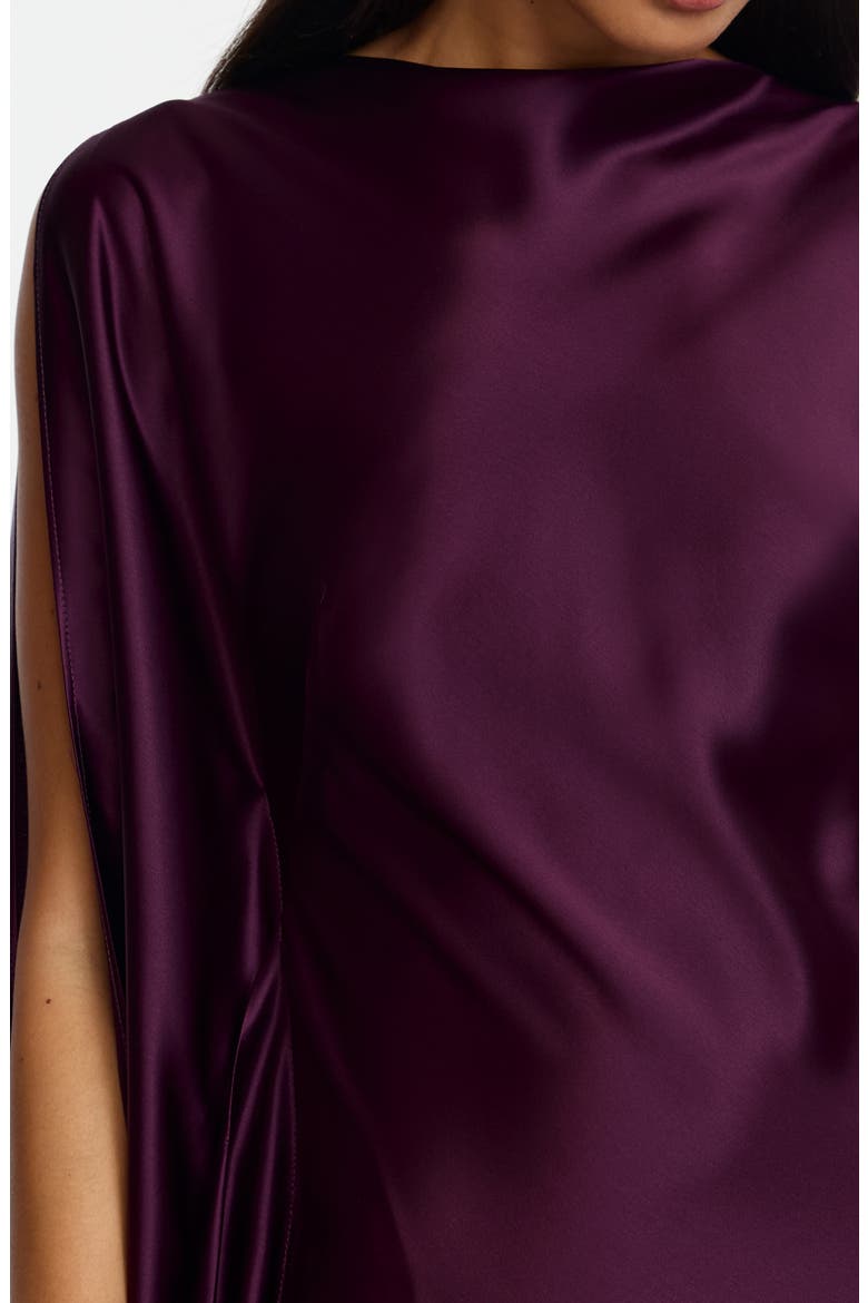 Jarvis Long Sleeve Satin Gown, Alternate, color, FIG