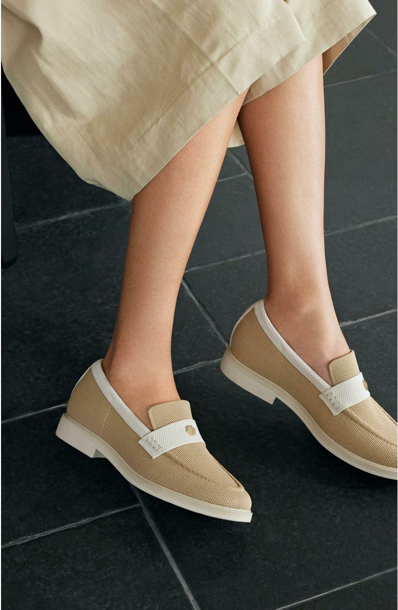 VIVAIA Classic Penny Loafers, Alternate, color, Nude Ivory