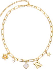 Adornia Initial Charm Pendant Necklace