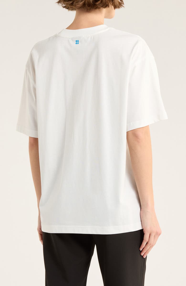 Sweaty Betty Explore More Organic Cotton Graphic T-Shirt, Alternate, color, White