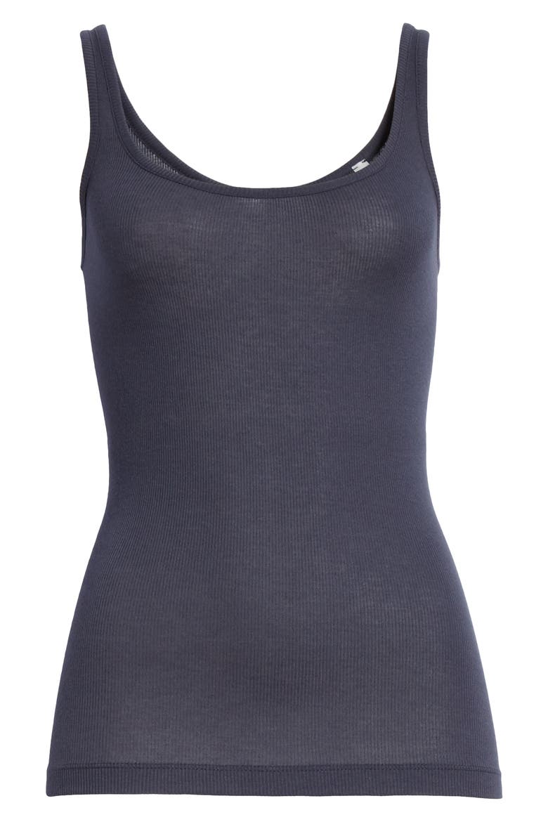 Pima Cotton & Modal Tank, Alternate, color, COASTAL BL