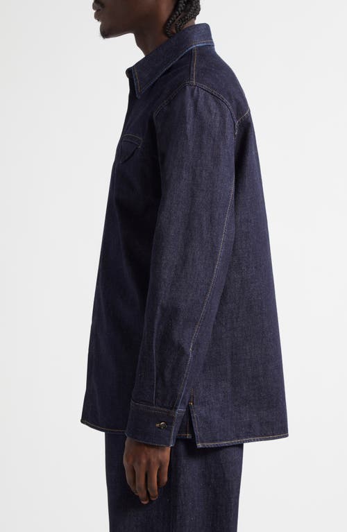 Bottega Veneta Cotton Denim Button-up Shirt In 4245 Indigo