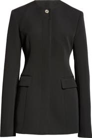 TOTEME Collarless Wool Blend Blazer