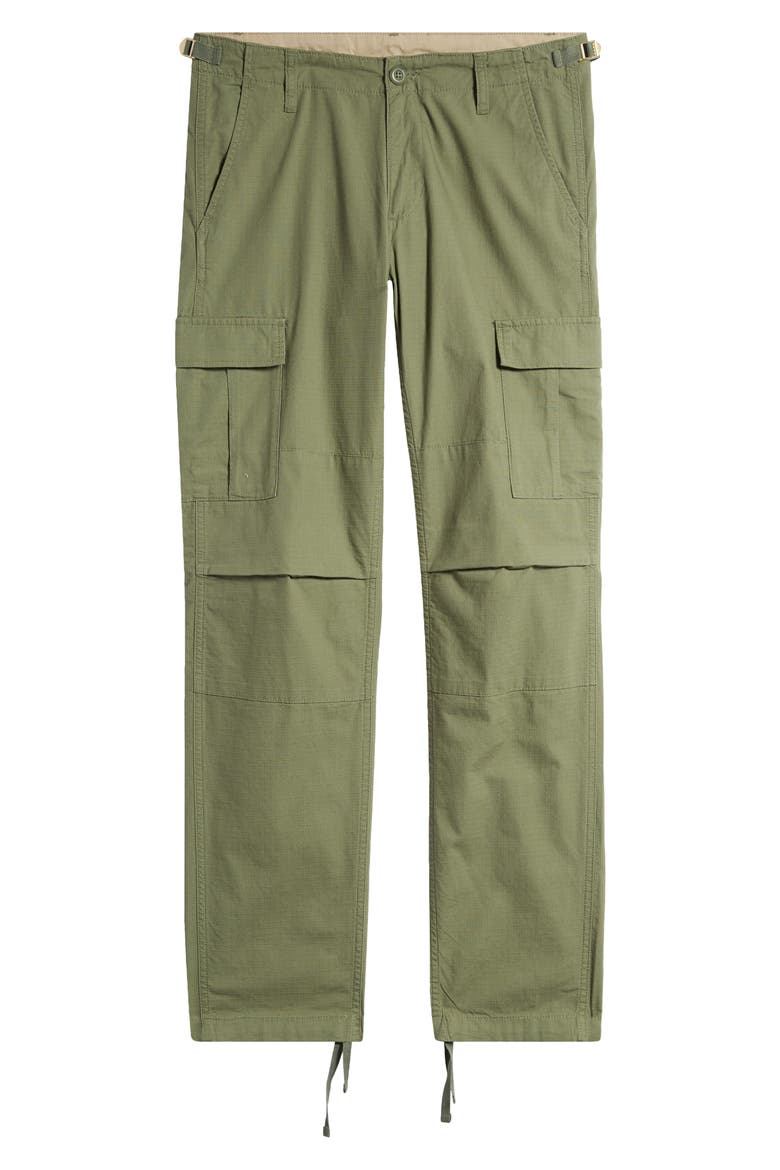 Aviation Ripstop Cotton Cargo Pants, Alternate, color, DOLLAR GREEN RINSED