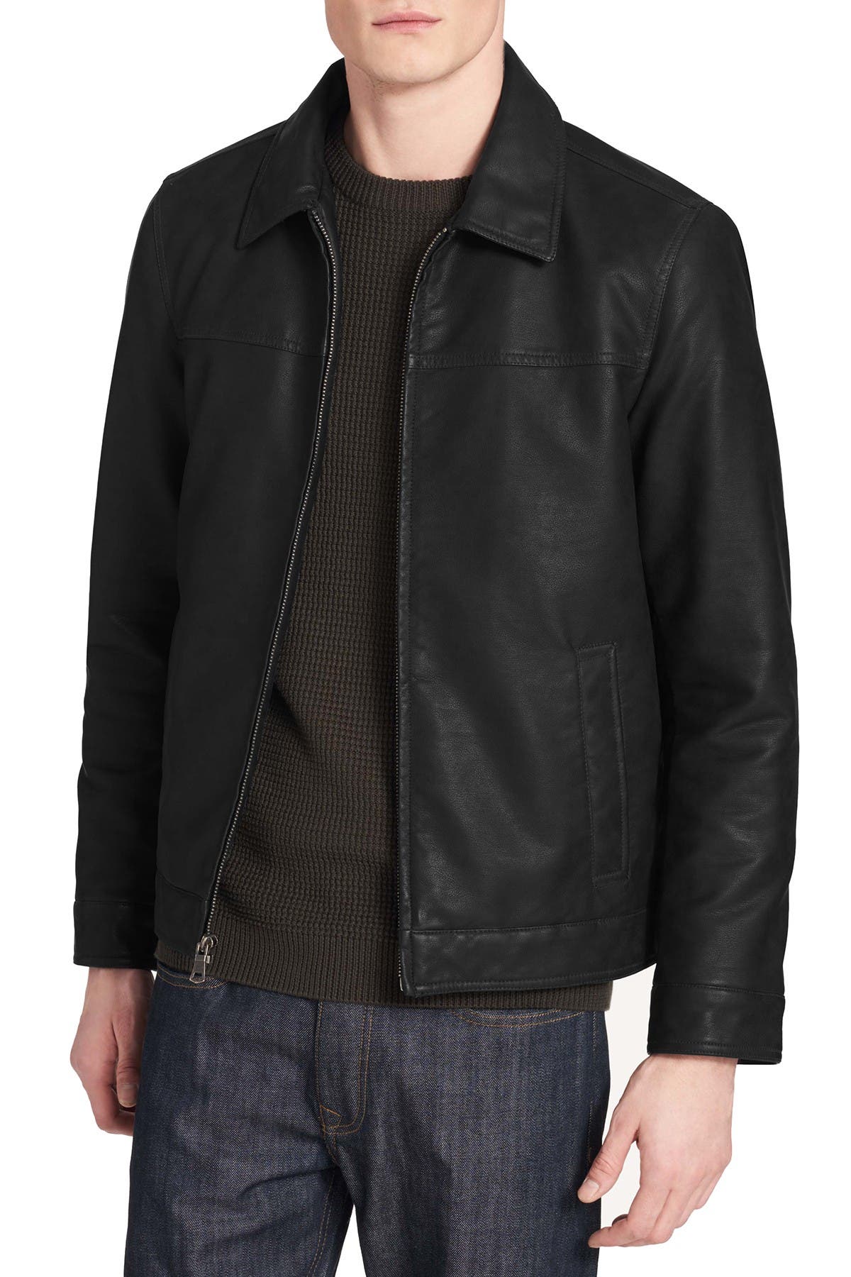 Dockers® James Faux Leather Open-Bottom Jacket (Men) | Nordstromrack