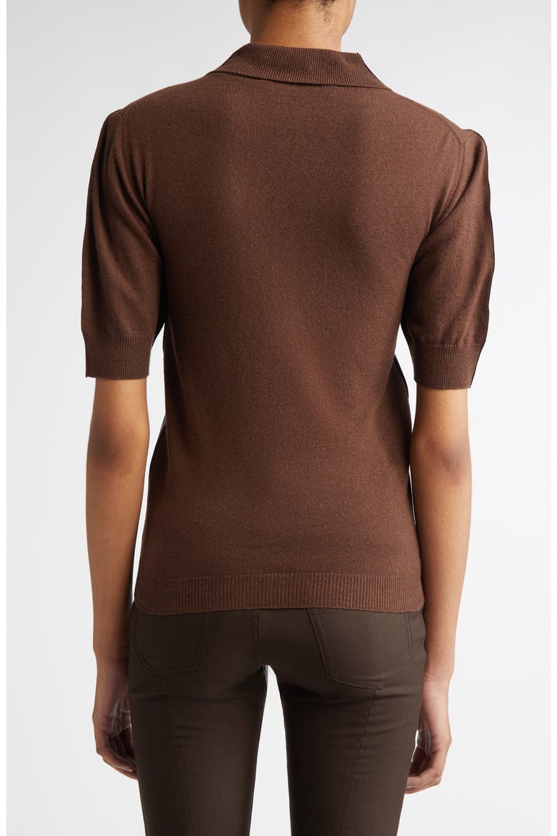 Mixed Media Faux Leather Polo, Alternate, color, MOCA