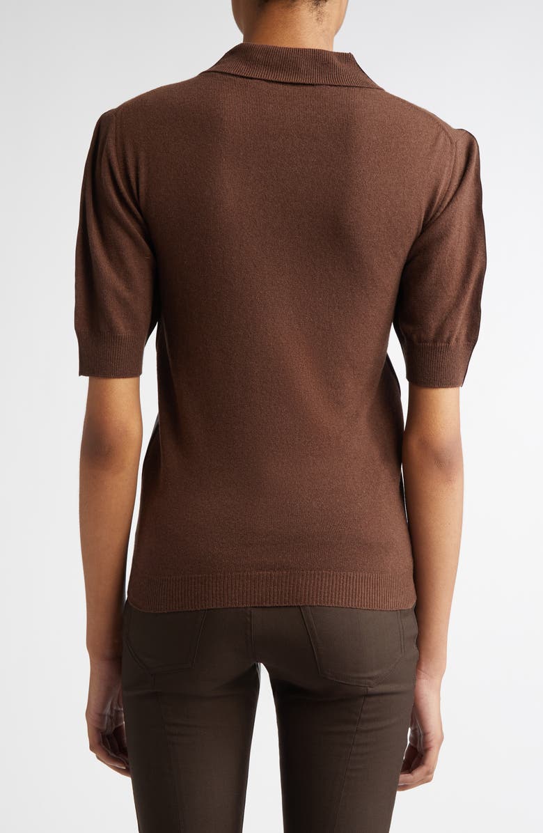 Marni Mixed Media Faux Leather Polo, Alternate, color, 